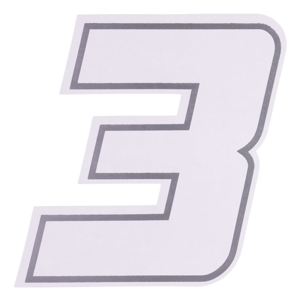 bike it Bike it deluxe 4 inch race numbers white - #3
